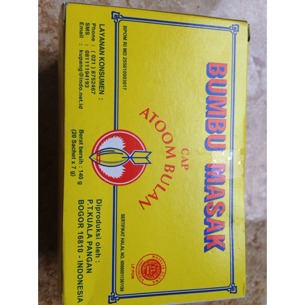 

Bumbu Instan Masak Bubuk Masakan Cap Atoom Bulan Instan Penyedap Rasa