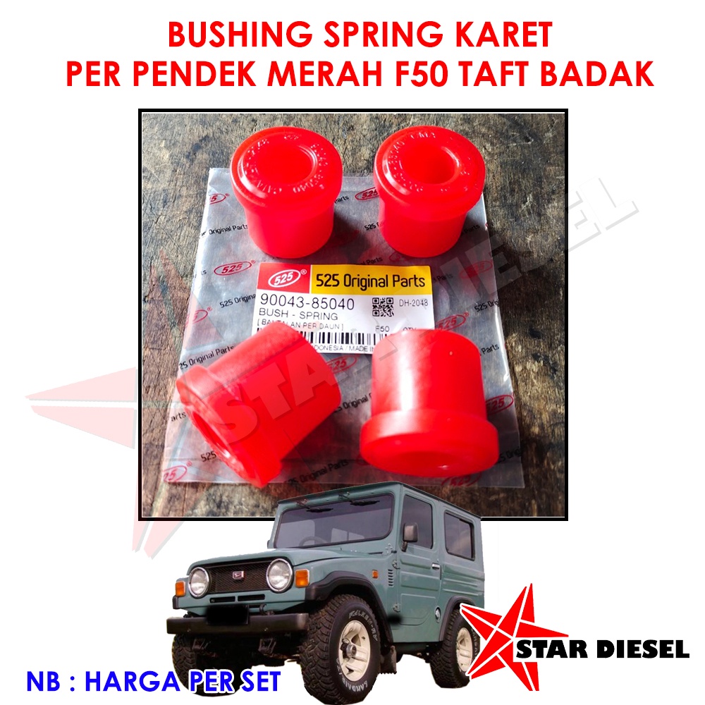 BUSHING SPRING KARET PER PENDEK MERAH F50 TAFT BADAK F50 BUSING BOS PER PENDEK TAFT BADAK F50