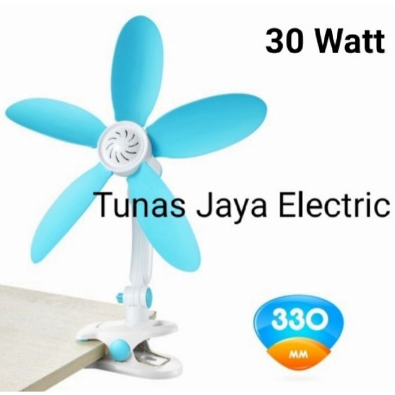 Kipas Angin 3 Fungsi 30W (5 Baling) JEPIT - DINDING - MEJA Standar SNI