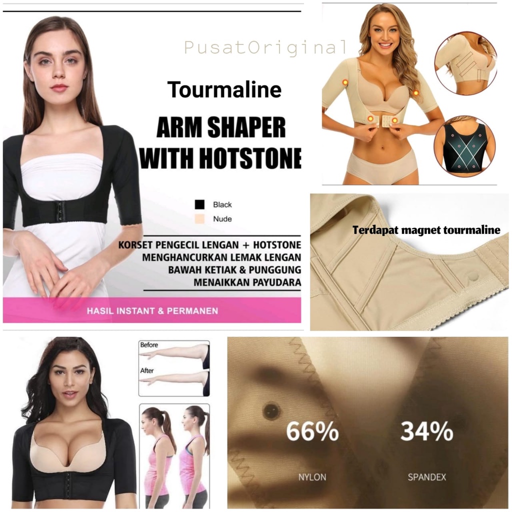 Slimming Arm Shaper With Tourmaline Korset Pelangsing Pengecil Lengan Premium