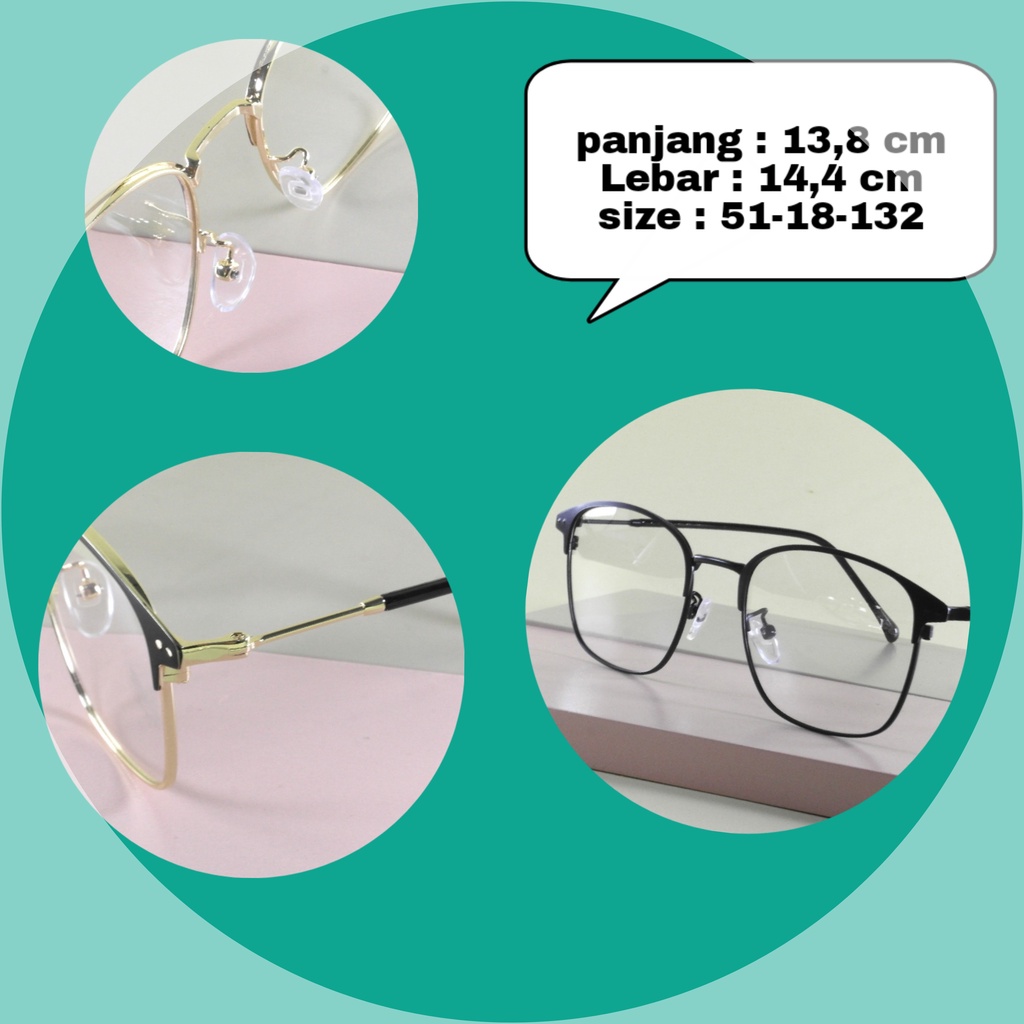 frame kacamata vintage kotak Venuzen 1924