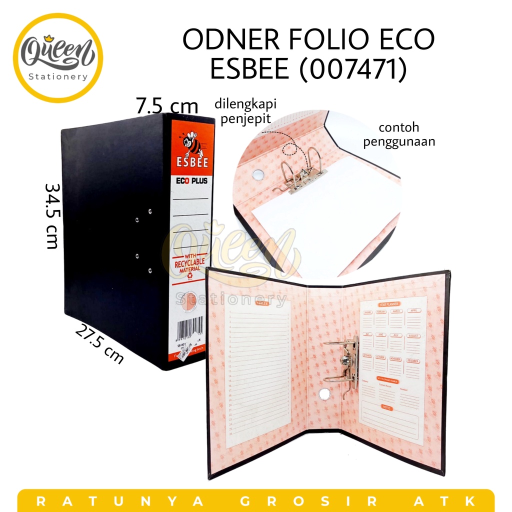 

1 PCS ODNER FOLIO ECO ESBEE / ORDNER / FILE ORGANIZER (007471)