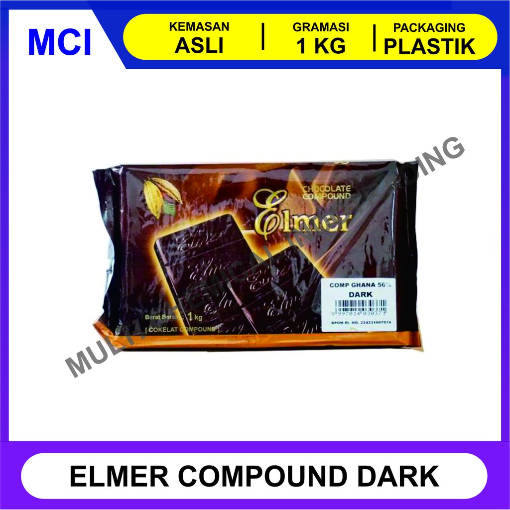 

ELMER COKLAT BATANG / CHOCOLATE COMPOUND 1 KG - CLASSIC DARK