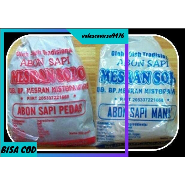

⭐BISA COD⭐ abon sapi mesran solo 250gram (rasa pedas / rasa manis)