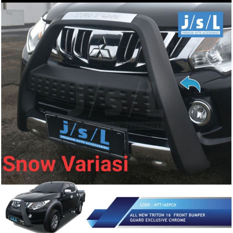 All New Triton tanduk depan front bumper guard Exclusive chrome JSL