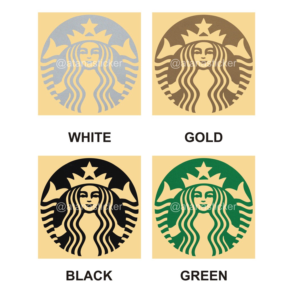 Sticker Cutting Logo Starbucks Coffee 6,5x6,5cm