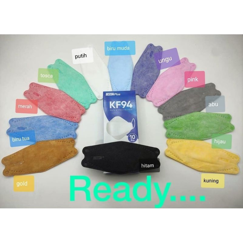 Masker KF94 4ply Seven Plus Terdaftar Kemenkes Surgical Medis / Masker