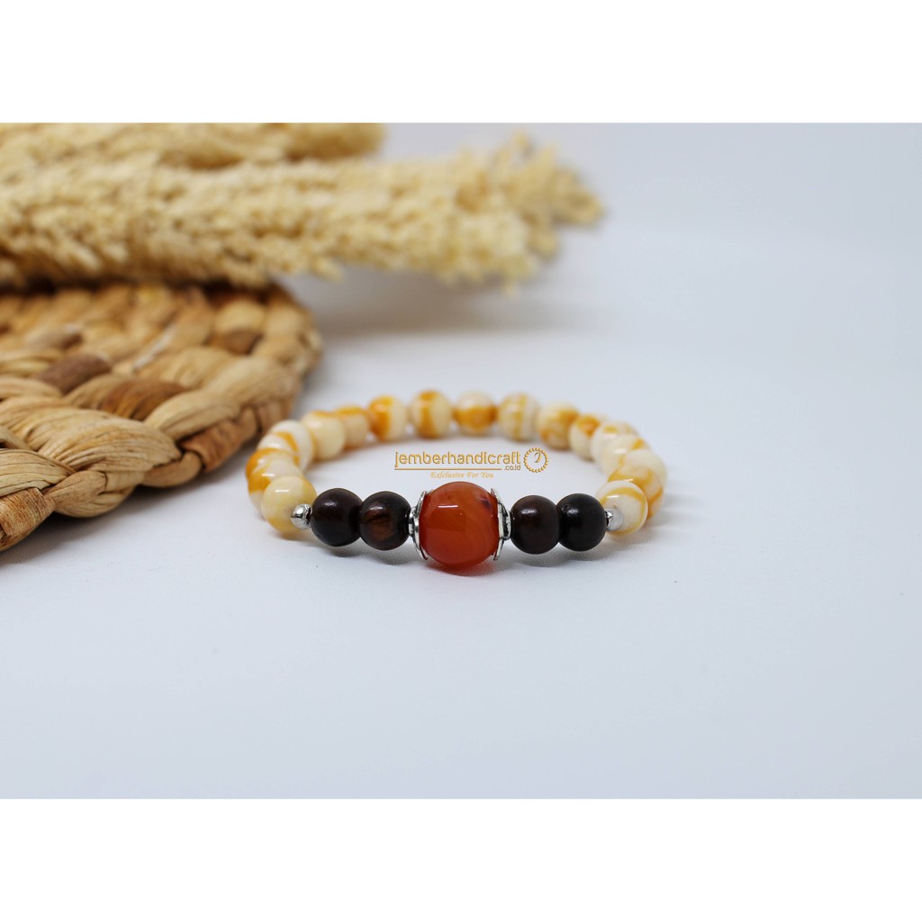 GELANG WHITE CORAL / KORAL PUTIH PREMIUM 7MM