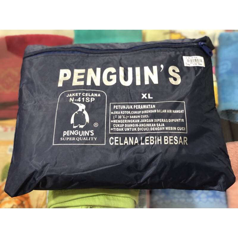 PENGUINS JAS HUJAN SETELAN JAKET CELANA PENGUINS N41SP / N 41 SP Jas Hujan Penguins BAHAN ParasIt N-41SP Jaket Celana