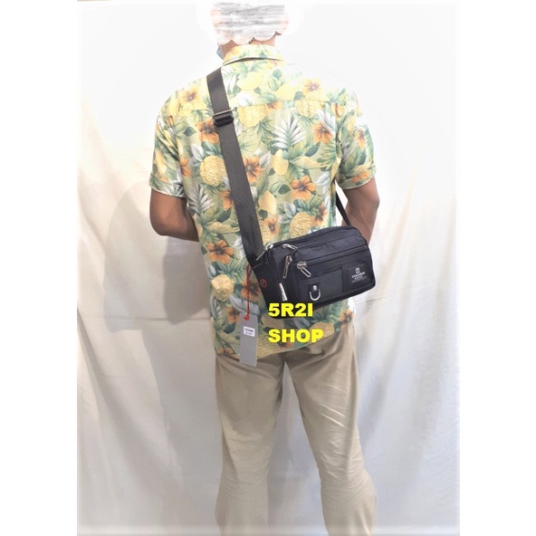 UNISEX TAS TOUGH WARRIOR 5208 TAS SELEMPANG ORIGINAL TOUGH WARRIOR WITH 7 ZIPPER AND ADDITONAL POCKEas pria
