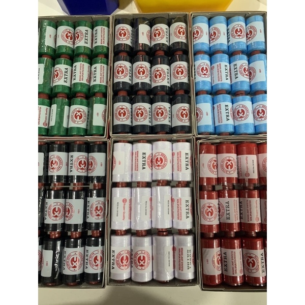 BENANG JAHIT EXTRA 500 YARD KEMASAN 1 LUSIN WARNA SAMA