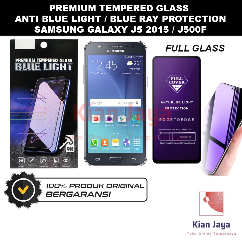 Tempered Glass Samsung Galaxy J5 2015 J500G J500F Anti Blue Light Hp Temper Anti Gores