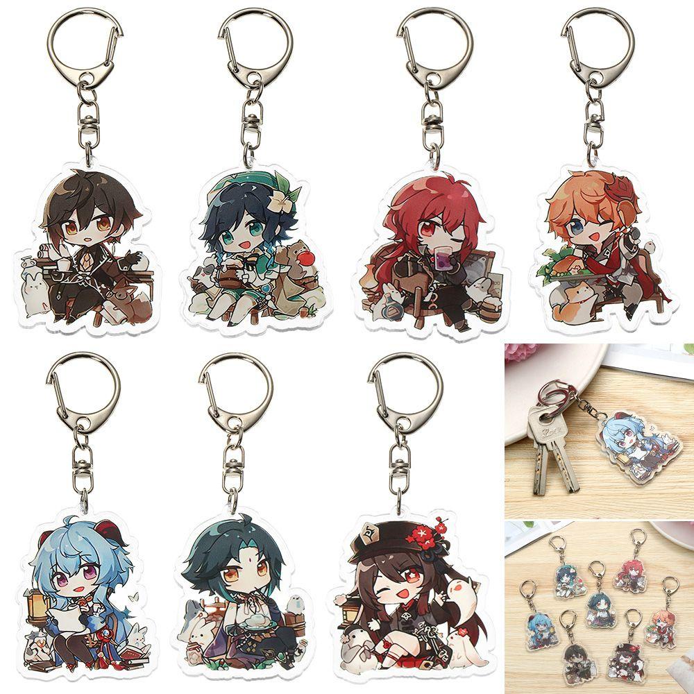 Lily Anime Gantungan Kunci Kartun Kipas Hadiah Liontin Aksesoris Fashion Perhiasan Japan Anime Car Key Holder