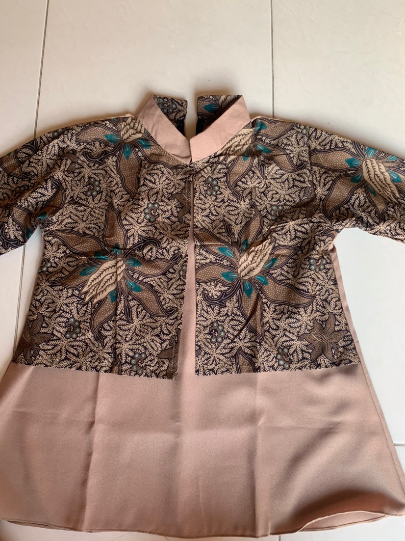 Batik Wanita Asj Sa Hrb026 Kenongo Kemeja Tosca Pendek