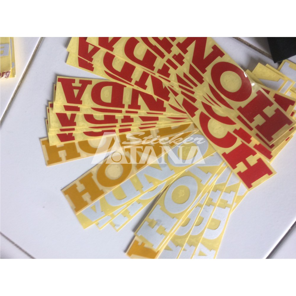 Stiker Cutting Reflektif Honda Astra Motor Kecil Besar Vario Beat Scoopy Genio PCX ADV CB CBR Sonic Supra GTR Revo Astrea Win Brio HRV BRV Mobilio Civic City Sticker Fosfor Skotlet Nyala Helm CVT Visor Dashboard Spakbor Slebor Speedometer Body Motor Mobil