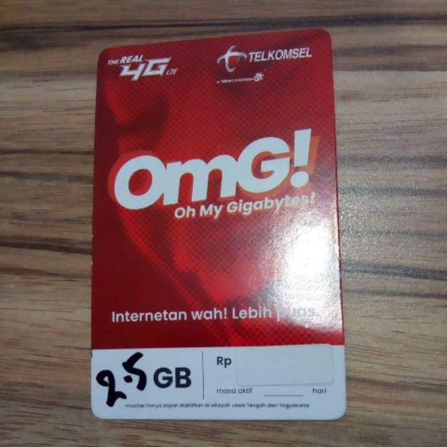 Voucher Telkomsel OMG 2,5gb