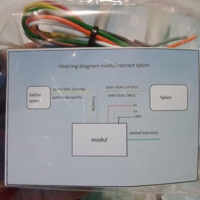 Modul Retract Spion Mobil Universal Atau Modul Otomatis Spion Mobil Universal  Auto Folding Mirror