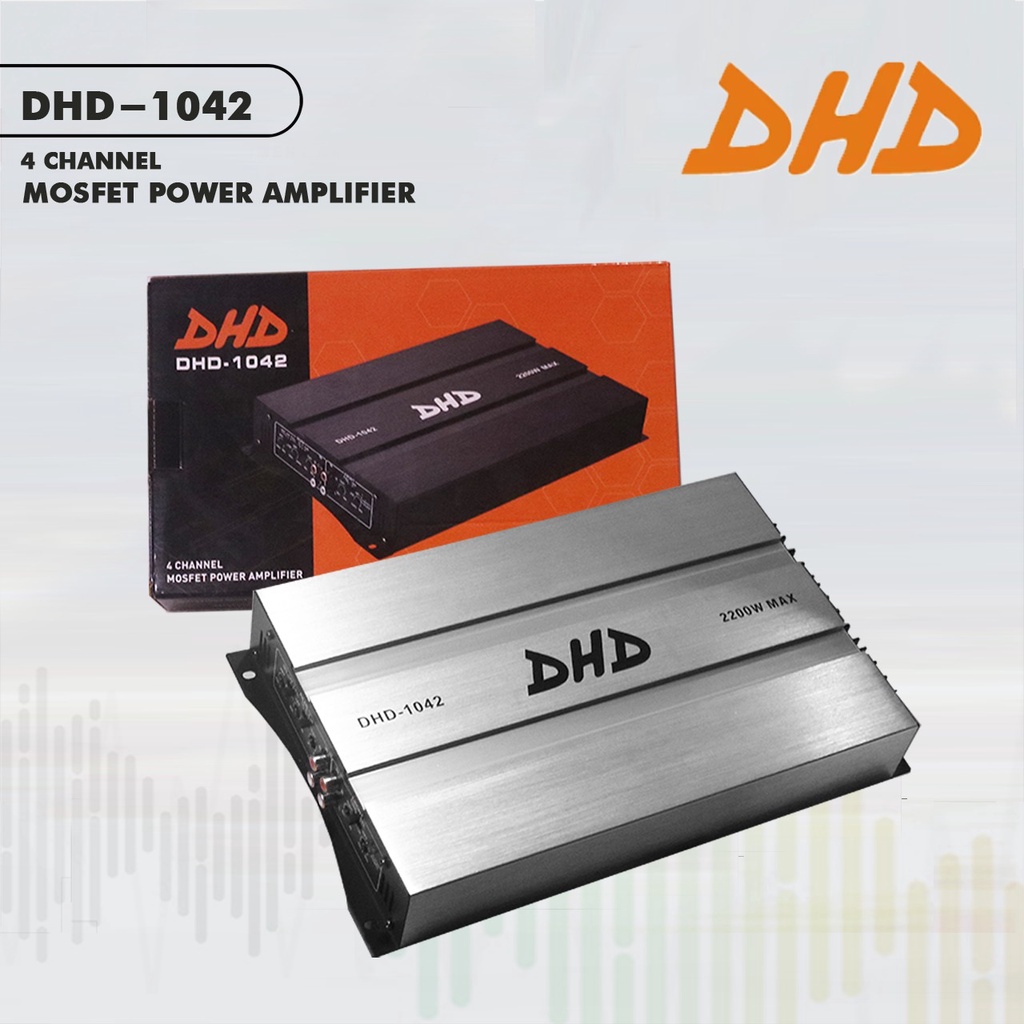 Power Amplifier 4 Channel DHD 1042 Black and Silver