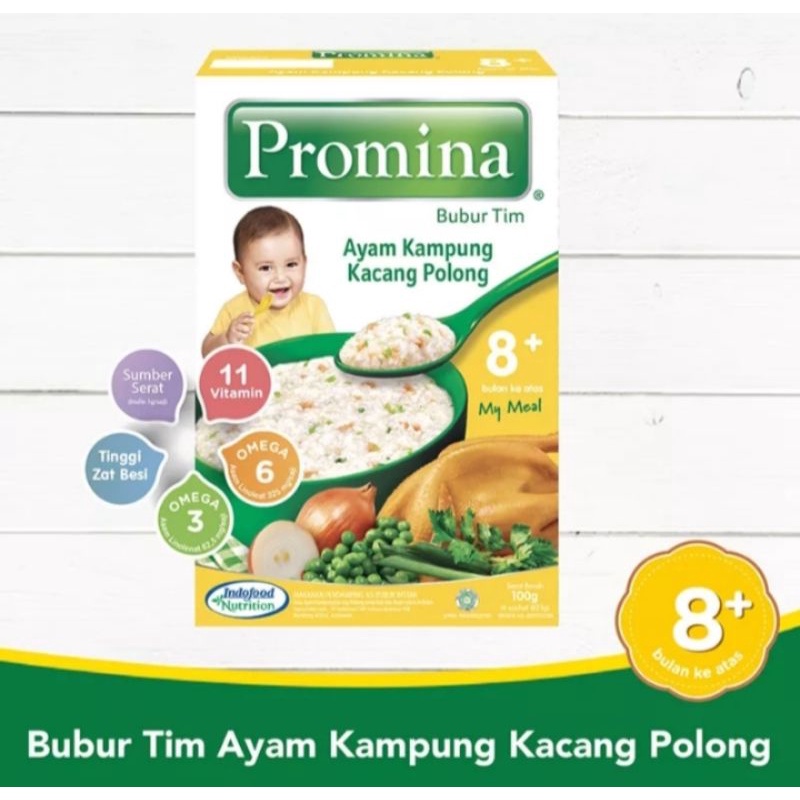 

PROMINA 8+ Bubur Ayam Kampung Kacang Polong 100gr