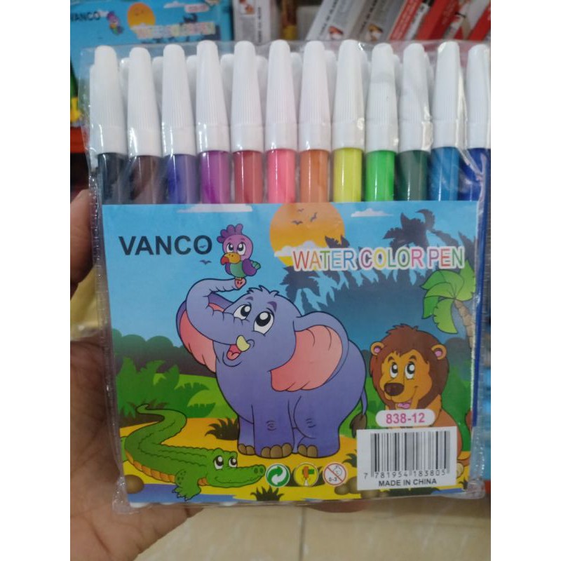

(70gr) 1set spidol vanco / safari 12 warna