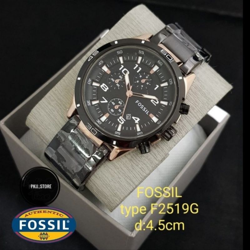 Jam Tangan Cowok FS2519G Authentic Tanggal Aktif Rantai Stainless