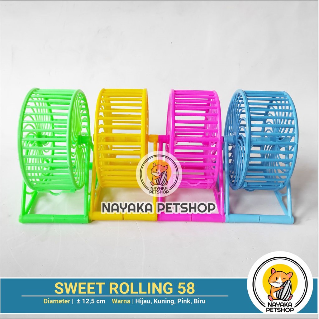 Sweet Rolling 58 Kincir Hamster Jogging Wheel Running Roda Putar