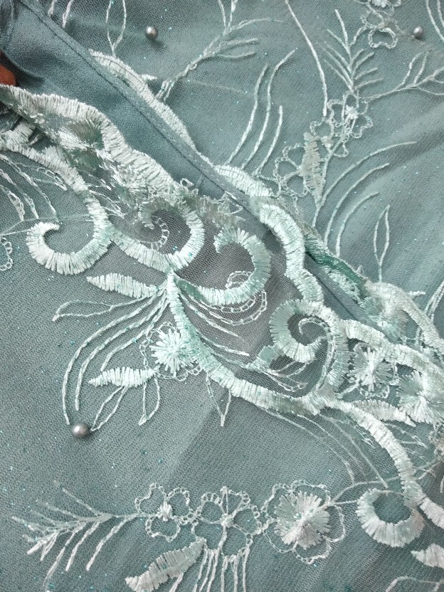 Ready Again...!!!batik Gamis Brokat Tile Mutiara Aurel Premium - Kayla - Sabrina