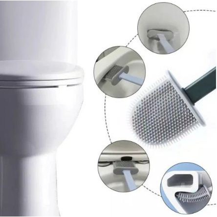 ♫ Megata ♫ A139 (ADA KOTAK) Sikat Toilet Silikon Brush Silicone Sikat Pembersih WC Import Grosir