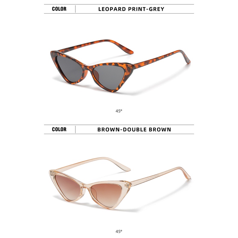 CATEYE Kacamata Hitam UV400 Model Mata Kucing Gaya Vintage Eropa Dan Amerika Untuk Wanita