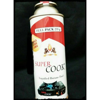 Refil Gas Butane Kompor Camping/Kepala Korek Super Cook 235G Murah