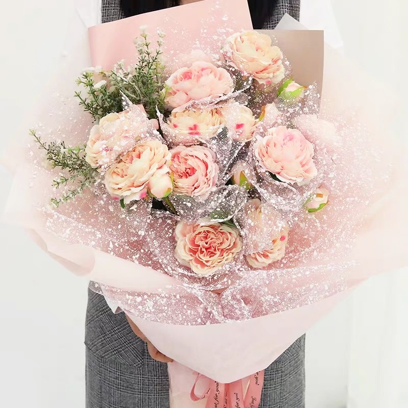 Kain Tile Salju TERMURAH  Snow Mesh Flower Packaging Paper Florist Bouquet DIY Gift Kertas Kado Wrap