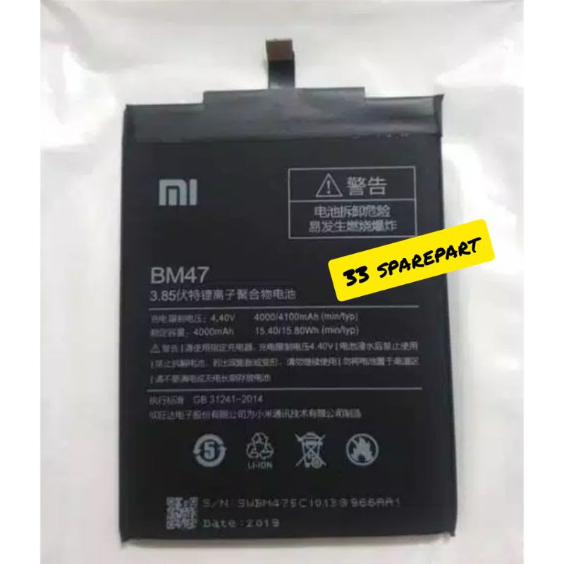 BATERAI BM47 XIAOMI REDMI 3/3S/3PRO/REDMI 4X ORIGINAL