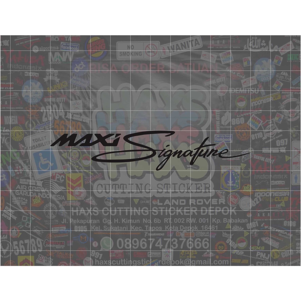 Cutting Sticker MAXI Signature NMAX XMAX LEXI