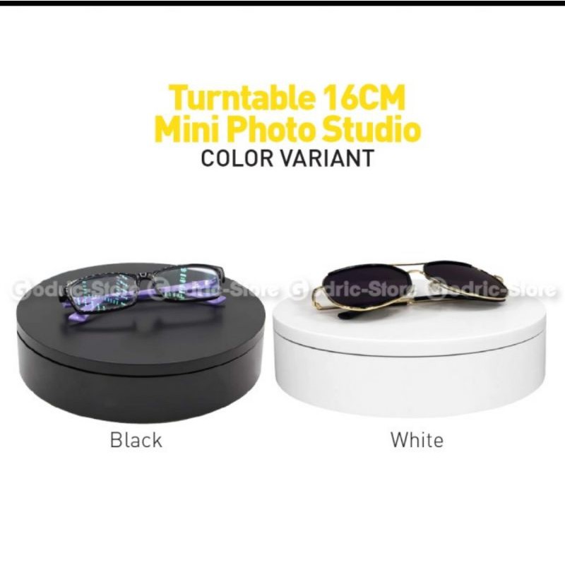 Turntable Tempat Foto Produk Putar Rotating Stand Display 16CM