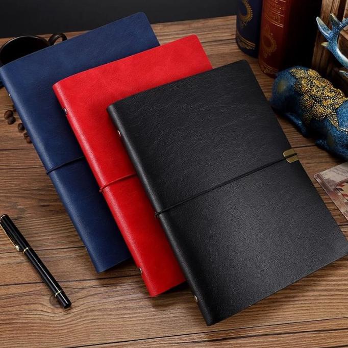 

Triple W 4in1 Premium Leather Note Book Buku Kerja Catatan Agenda A5 - Merah Kode 793