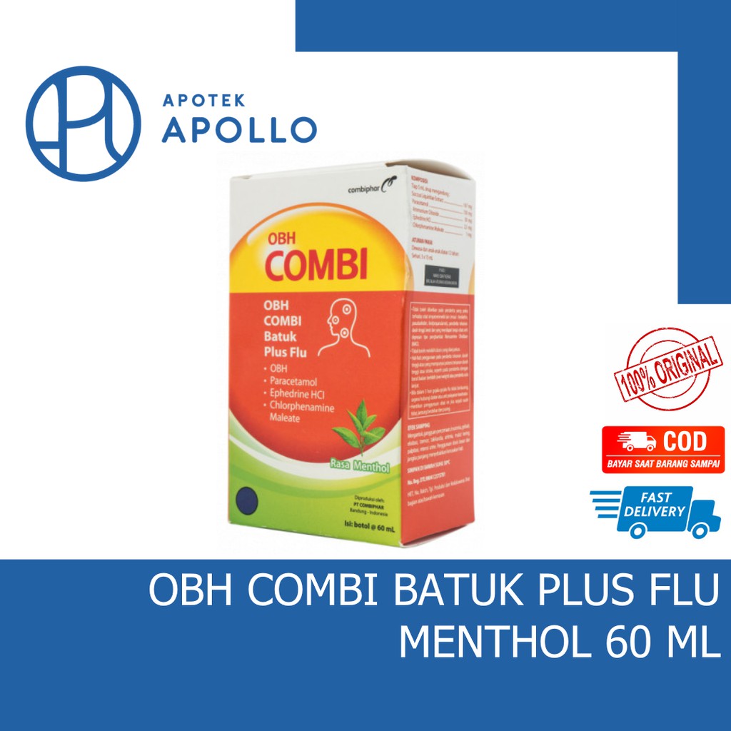 OBH COMBI BATUK PLUS FLU RASA MENTHOL 60 ML