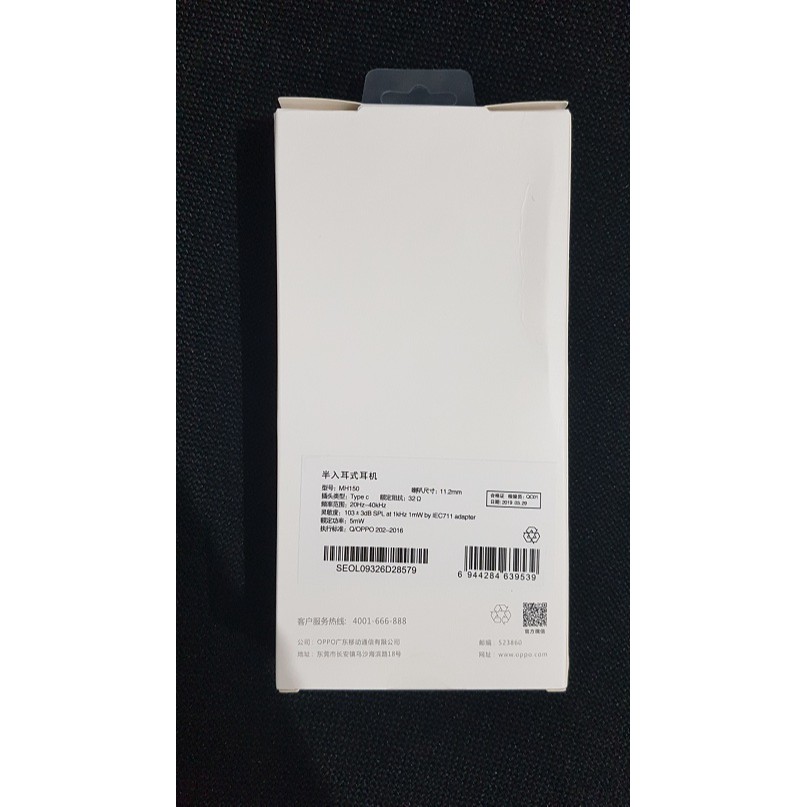 OPPO Headset Earphone Reno MH150 Type C Original Pack Box