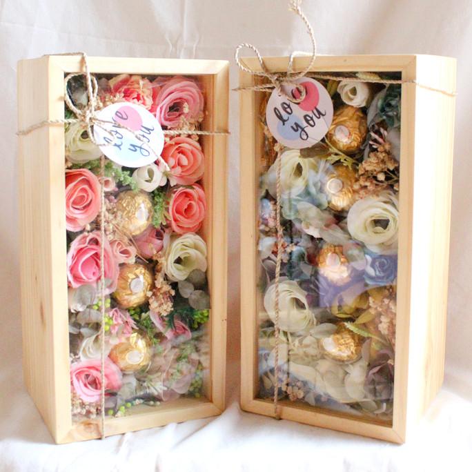 

Hadiah romantis AMBER WOOD BOX WITH FERRERO ROCHER