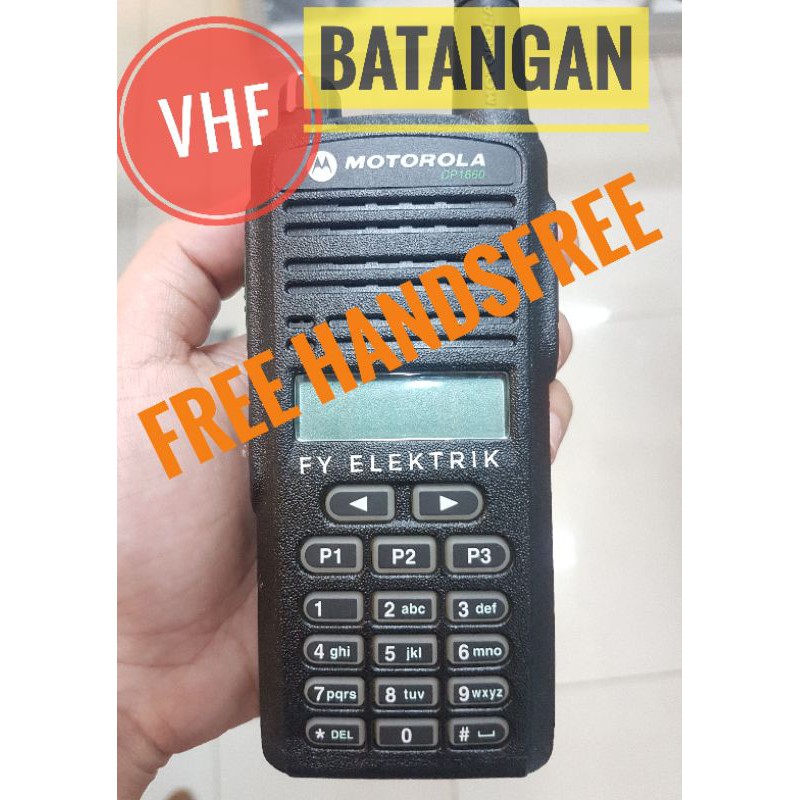 HT Motorola CP 1660 VHF Second Original Batangan Tanpa Charger