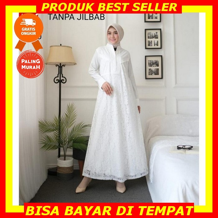 [Dyna Fashion] New - Hasanah Syari - Gamis Syari Wanita Terbaru 2021 - Gamis Mewah Ceruty Babydol/Co