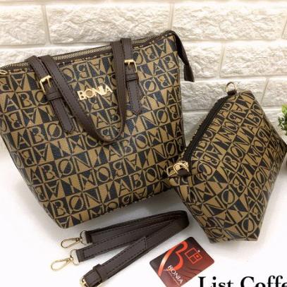 Pur31au22ᴵ ▫  TAS WANITA TOTE BAG BONIA 2in1 GOGO BONIA SUPER QUALITY SELEMPANG IMPORT BATAM