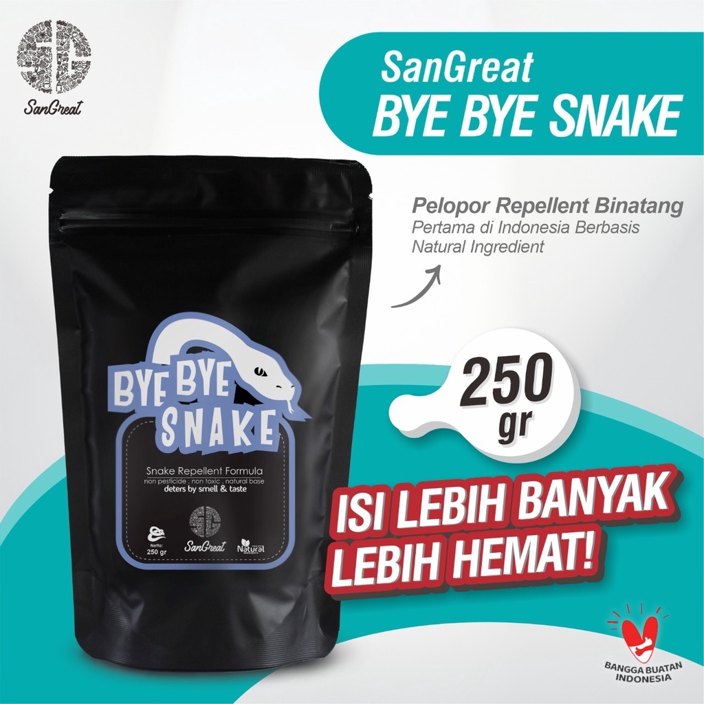 Alat pengusir ular masuk rumah non pestisida SanGreat Bye Bye Snake Repellent gel 250 gr natural aman anti ular kebun