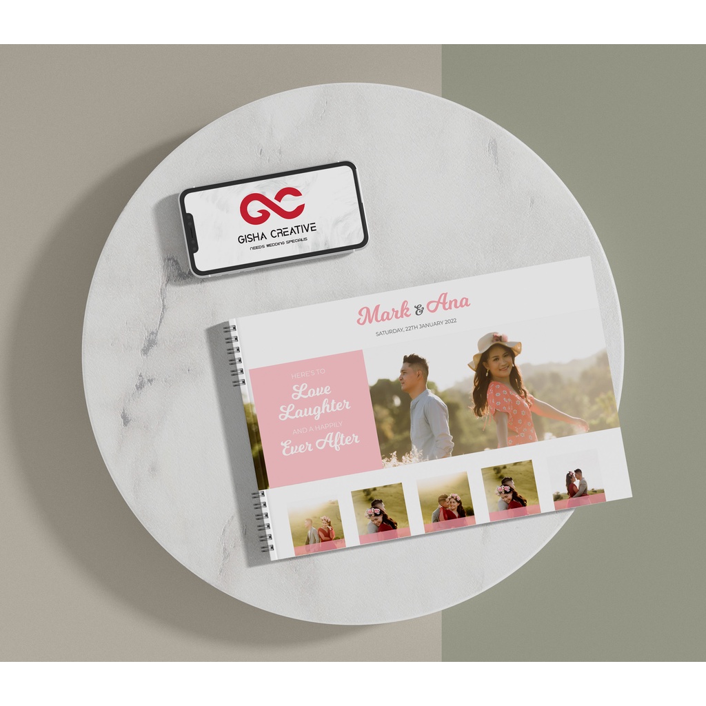 BUKU TAMU PERNIKAHAN HARD COVER & SOFT COVER DESIGN CUSTOM JILID SPIRAL MURAH DEPOK