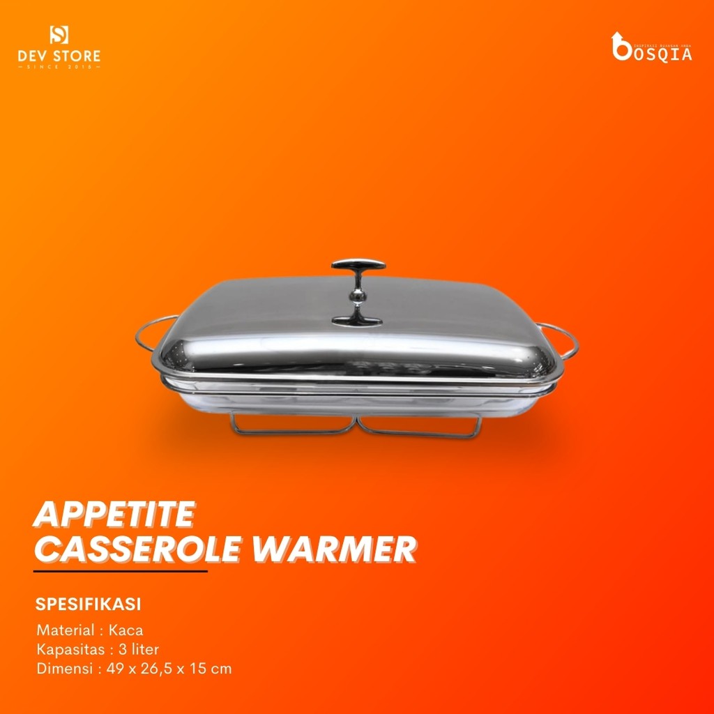 Appetite Casserole Penghangat Ellipse Rect 3 Ltr