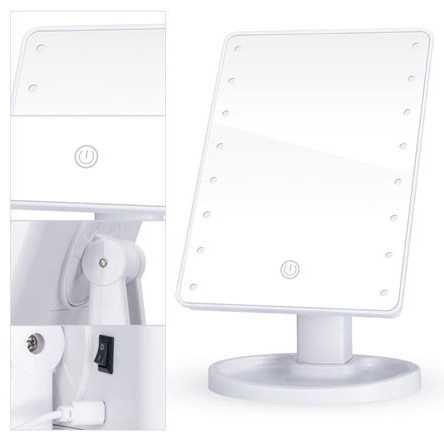 (BISA COD) FTIHSHP Cermin Makeup Mirror 22 LED Light - A3106