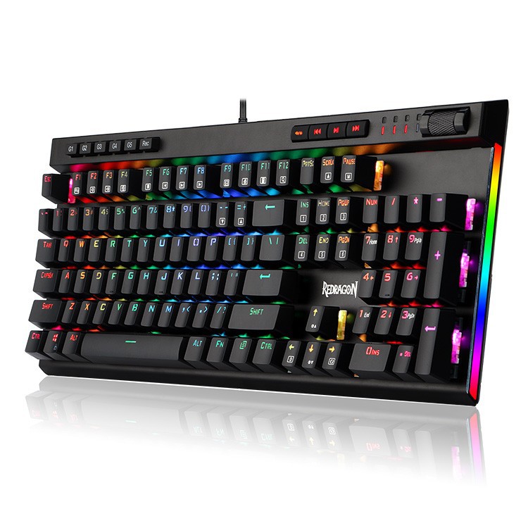 Redragon Keyboard Gaming Mechanical Fullsize Macro RGB Vata K580RGB