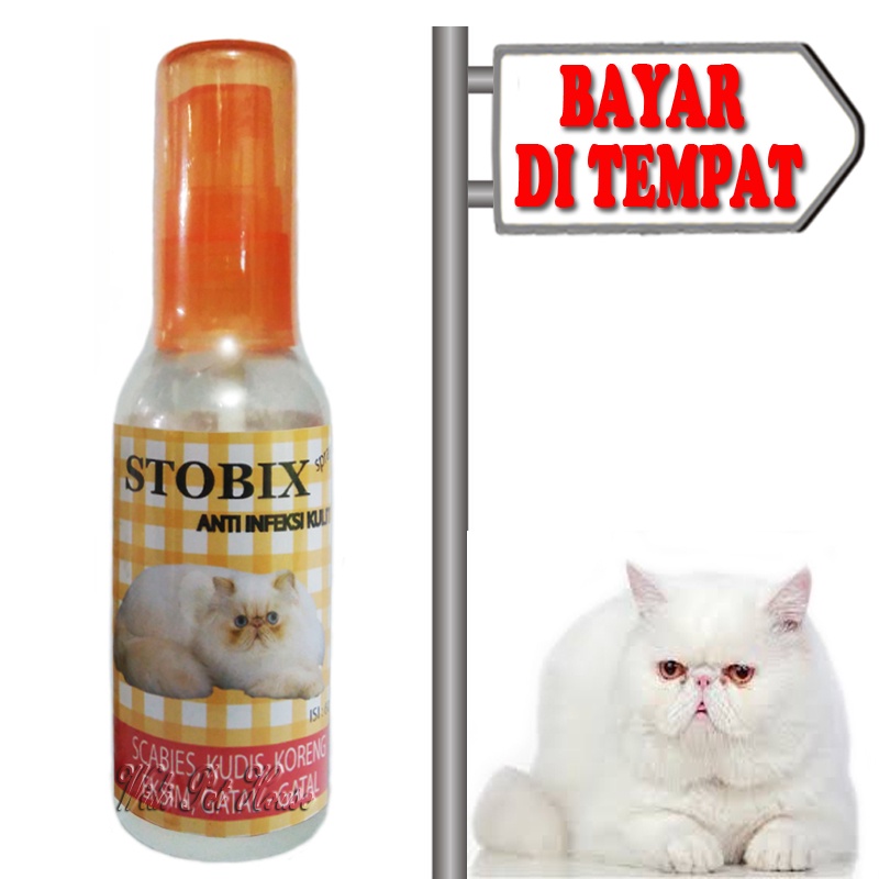 Obat Koreng Jamur Buduk Scabies Kucing Semprot Stobix