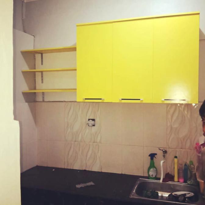 Rak Dapur Rak Dinding Lemari Piring Gantung Atas Warna Warni Polos Aulakita80