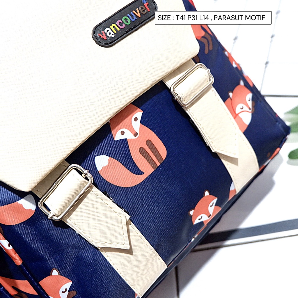 COD Sis TAS Ransel WANITA PARASUT ANTI AIR DENGAN MOTIF kotak /BAG Lokal/ TAS MURAH Simpel elegan Semarang