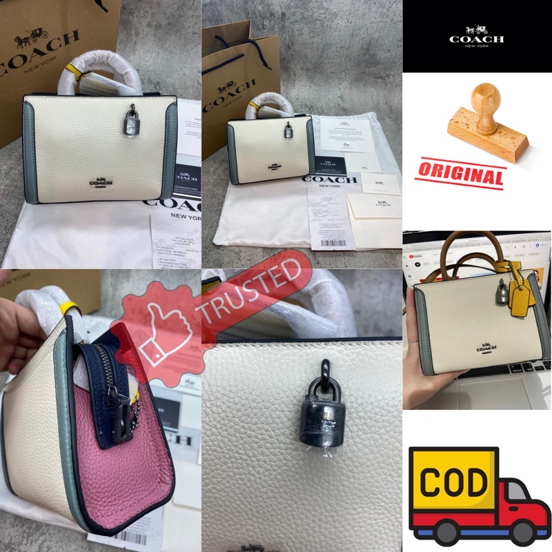 [READY STOCK] TAS WANITA C*ACH MICRO ZOE CROSSBODY IN COLORBLOCK C*ACH ORIGINAL